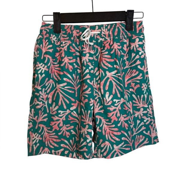 Crewcuts Boy’s Coral Patterned Swim Trunks - Picture 1 of 5